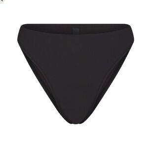 SKIMS SIGNATURE SWIM HIGH LEG BIKINI BOTTOM - onyx